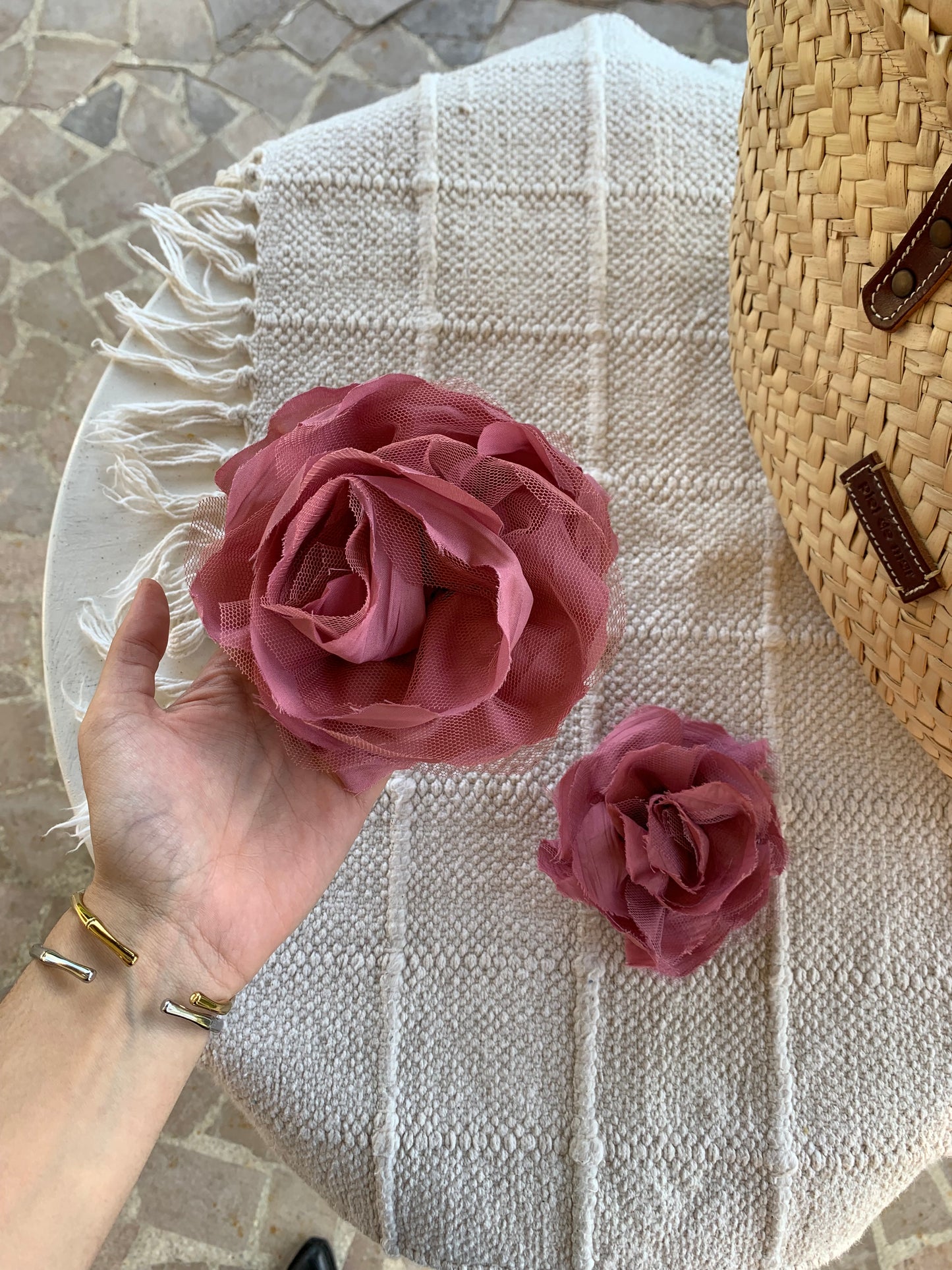 Flor Rosa Tul